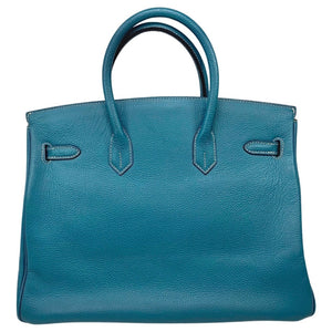 35CM Togo Leather Tote in Rare Shade- Blue Jean