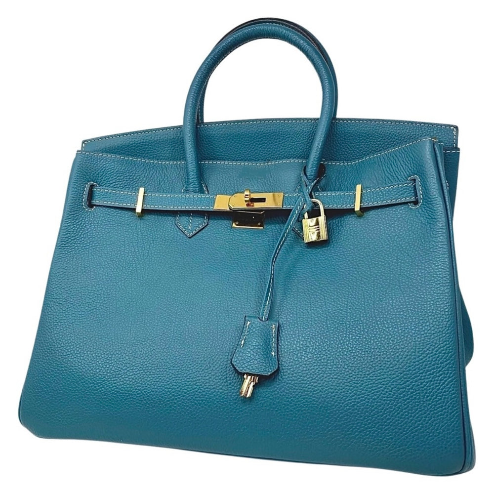 35CM Togo Leather Tote in Rare Shade- Blue Jean