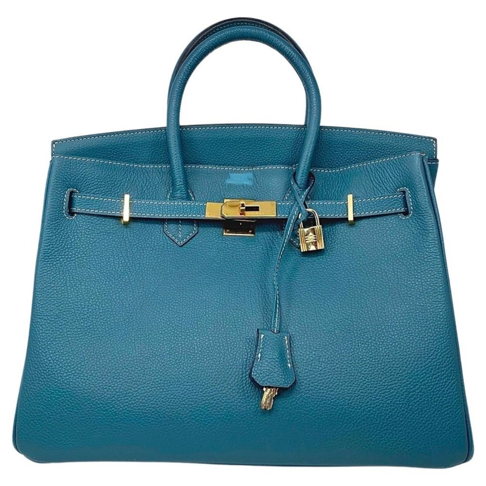 35CM Togo Leather Tote in Rare Shade- Blue Jean