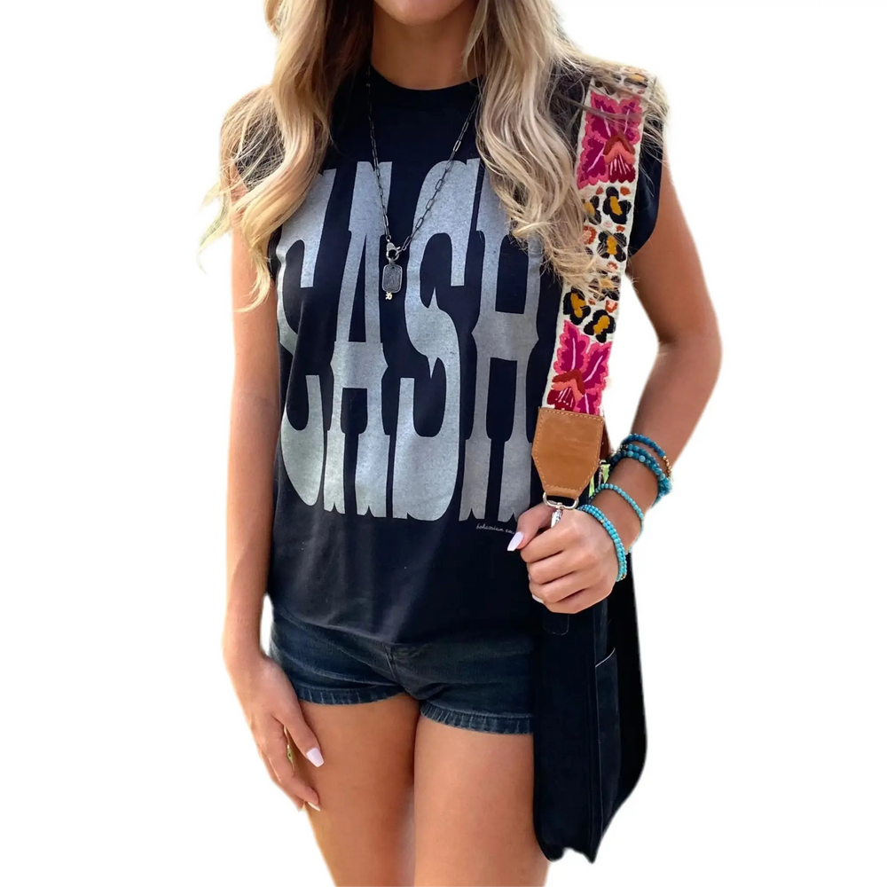 Johnny CASH Tank Top Bohemian Cowgirl