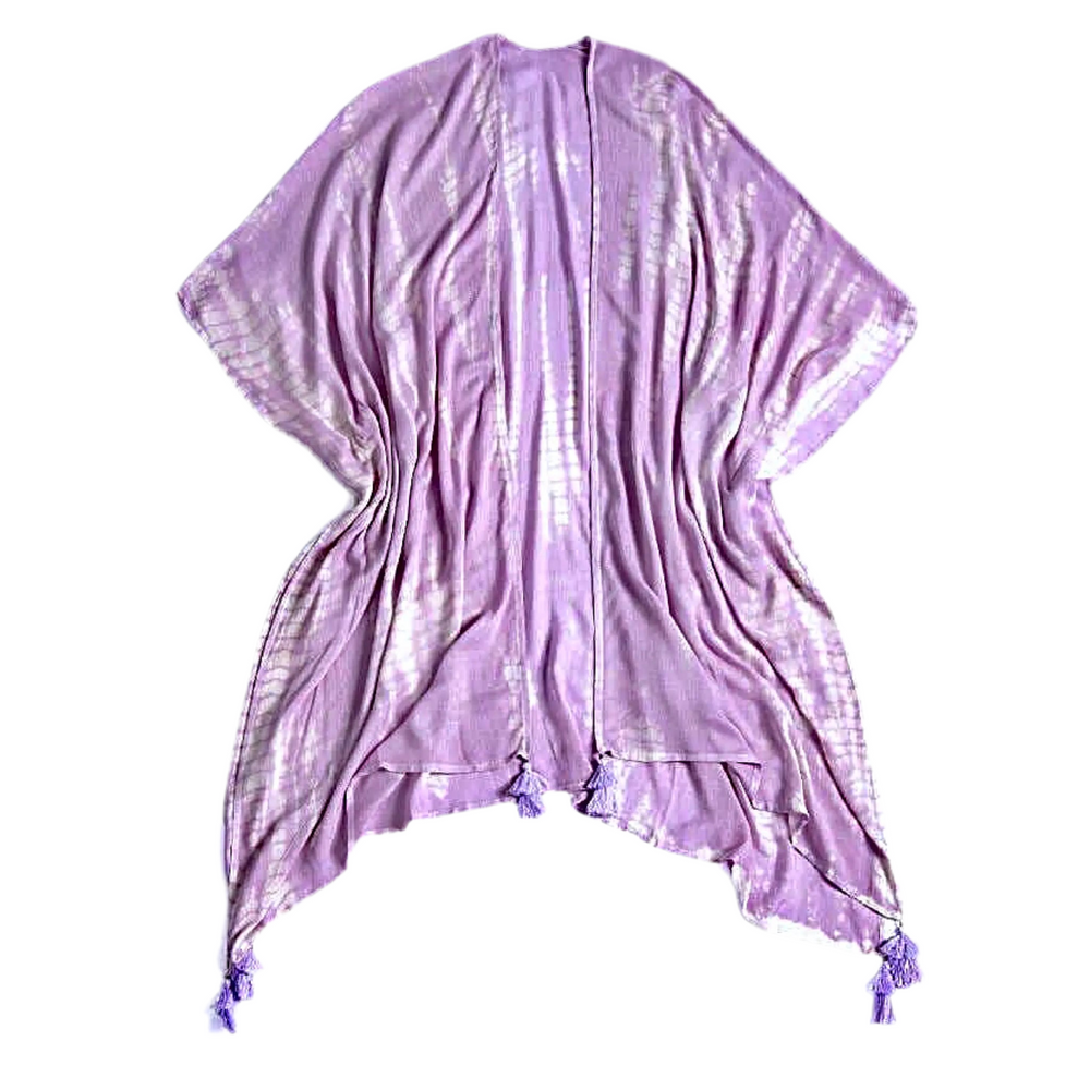 Carmen Tie-Dye Kimono in Lilac