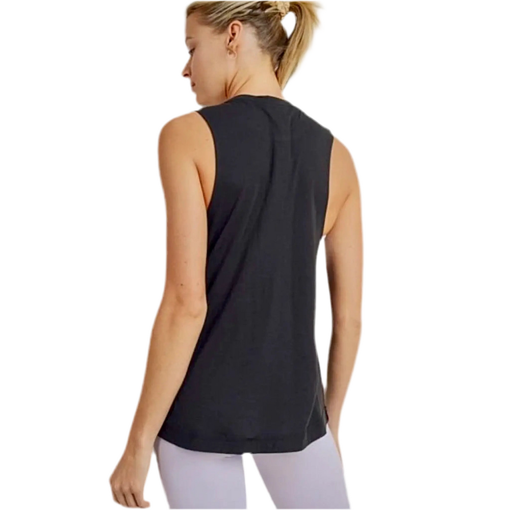 Mono B- Solid Longline Muscle Tank