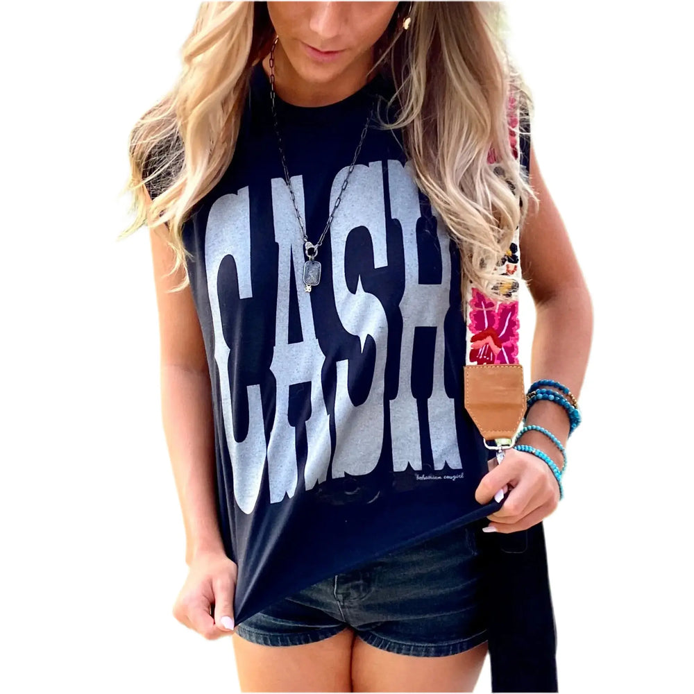 Johnny CASH Tank Top Bohemian Cowgirl