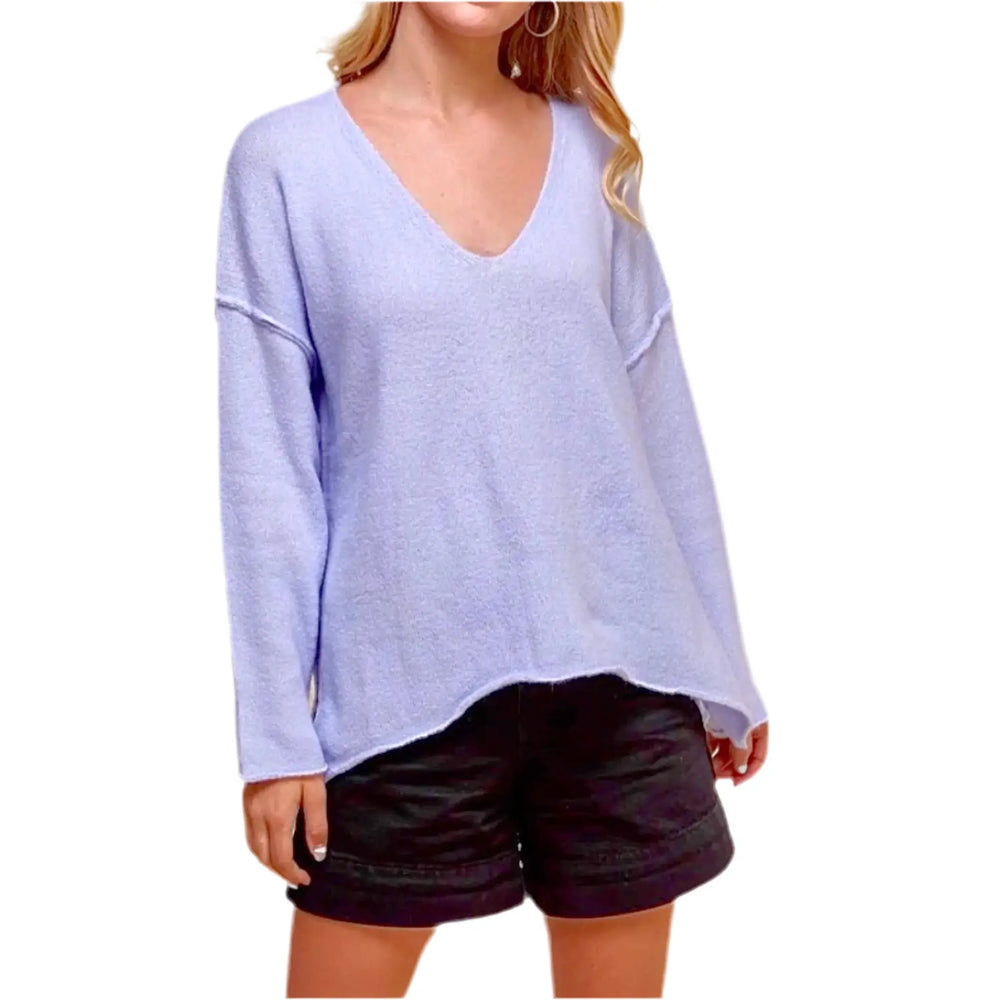 Soft V-Neck Knit Sweater