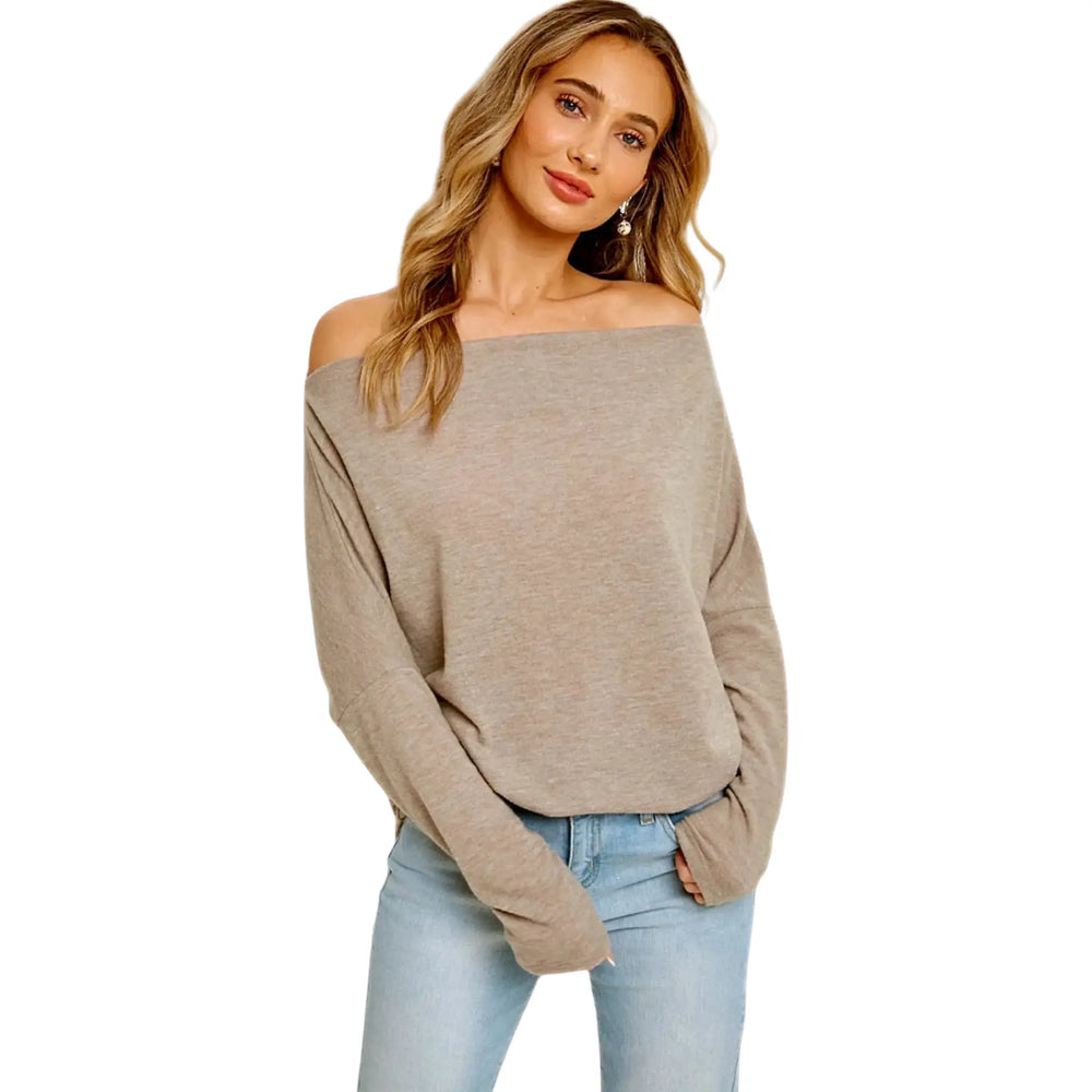 Bluivy Brushed HACCI Off-Shoulder Top Bluivy