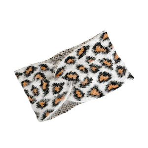 Fuzzy Leopard Twist Headband BbCo.