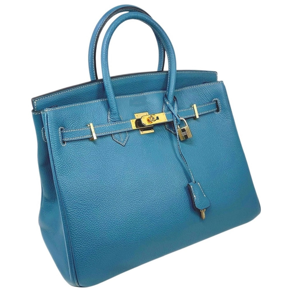 35CM Togo Leather Tote in Rare Shade- Blue Jean