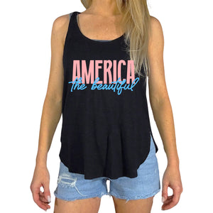 AMERICA The Beautiful Black Tank Top BbCo.