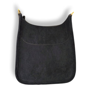 
                
                    Load image into Gallery viewer, Black Faux Suede Mini Messenger- No Strap
                
            