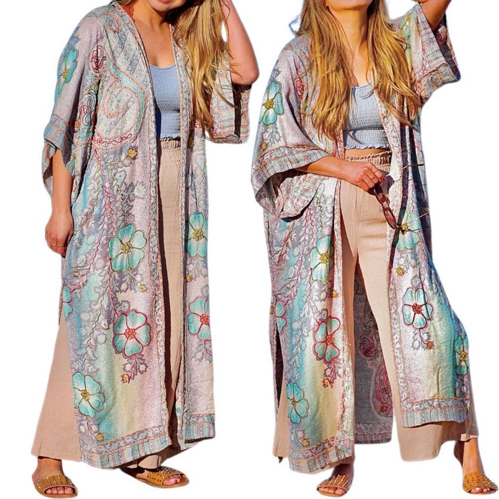 Paisley Blossom Stitch Kimono