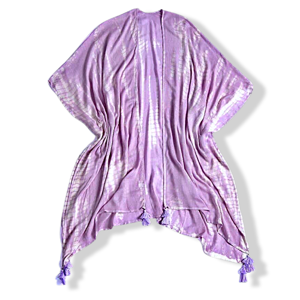 Carmen Tie-Dye Kimono in Lilac