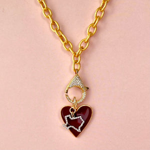 18" Gold Chain Texas Love Charm Necklace