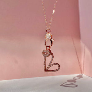 18" Dainty Rose Gold Charm Necklace
