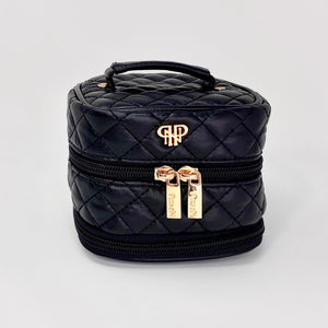 Tiara Weekender Jewelry Case in Black Timeless Quilted