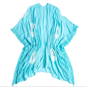 
                
                    Load image into Gallery viewer, Vida Tie-Dye Kimono- Turquoise
                
            
