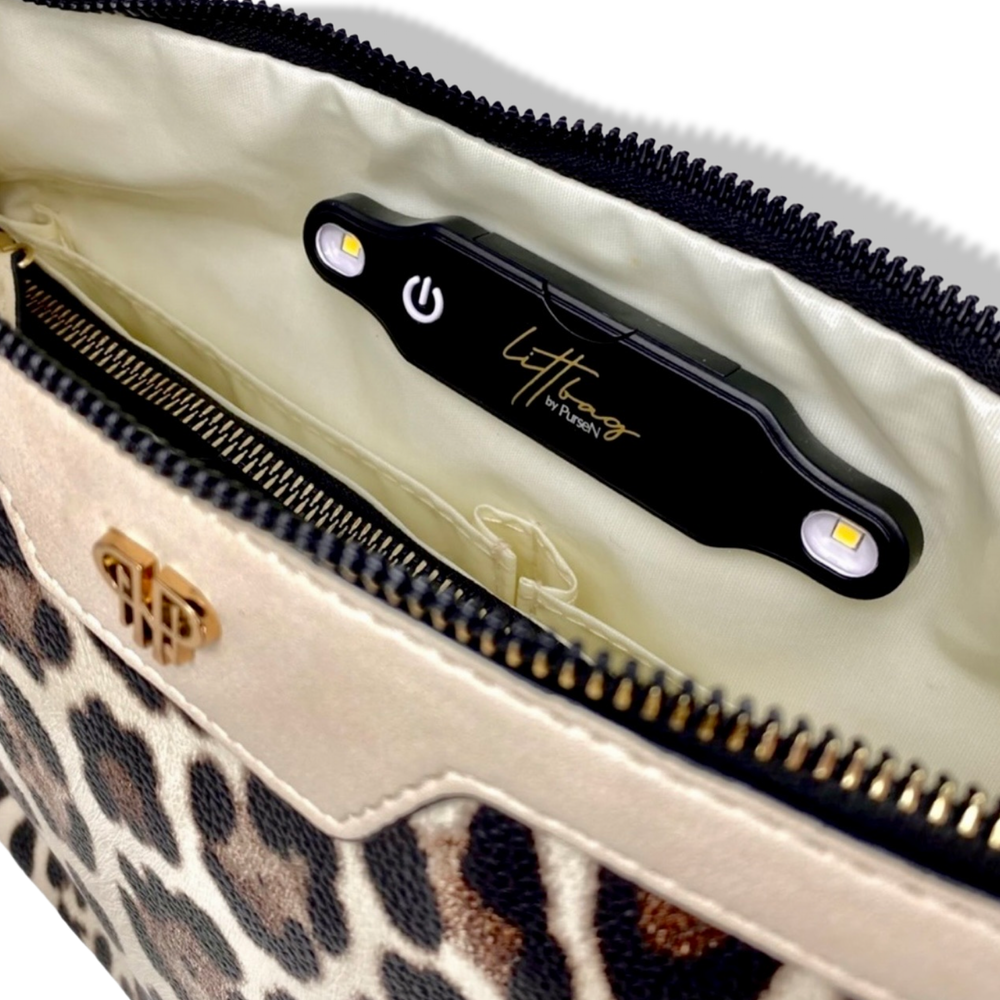 
                
                    Load image into Gallery viewer, Getaway LITT Makeup Case in Cream Leopard
                
            